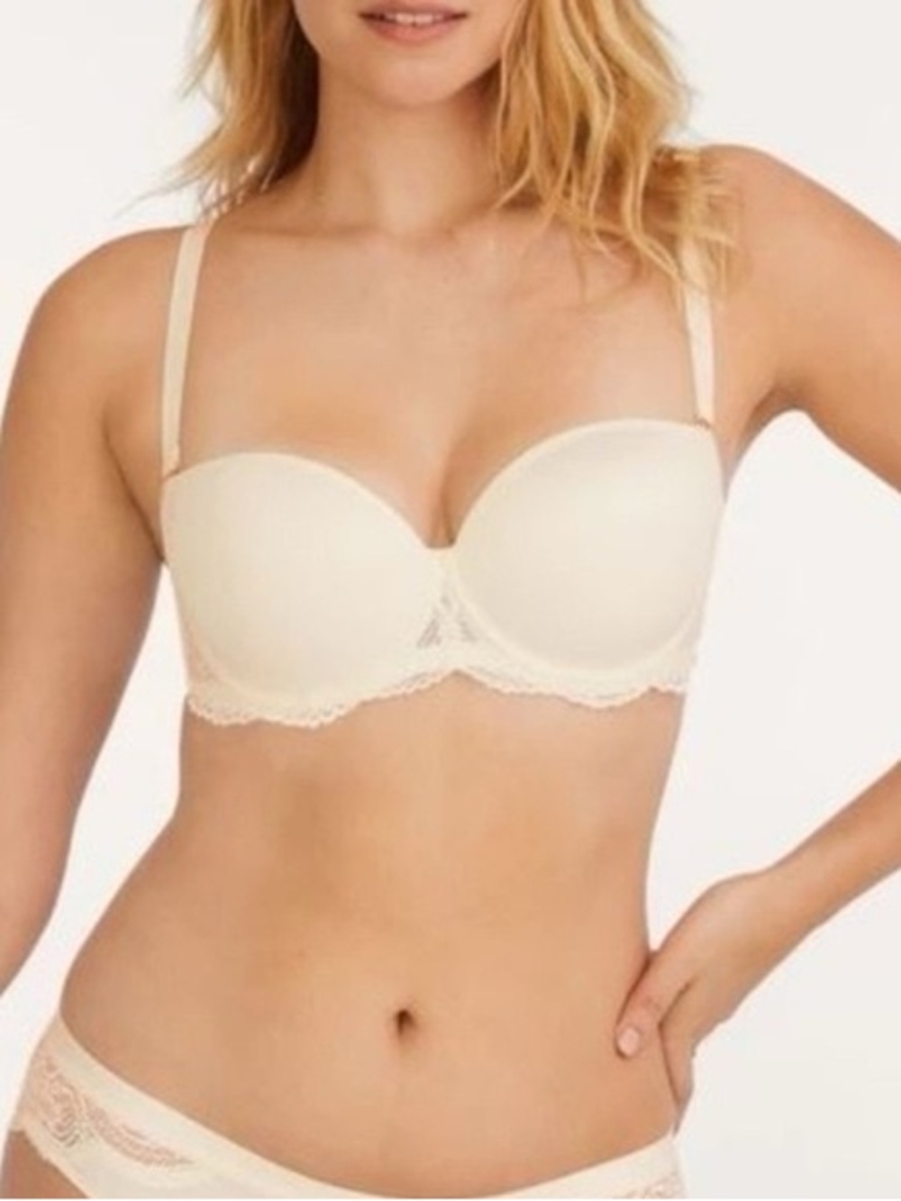 Third Love Classic Lace Strapless Bra NWT Size  44 C Support W/O Slippage Straps